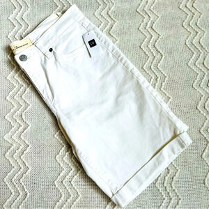 GAP White Denim Bermuda Shorts NWT